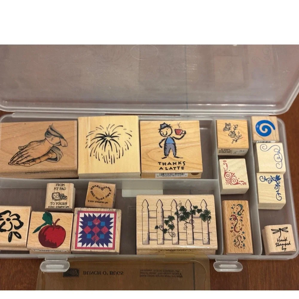 Teacher School lot of 50+ Rubber wood Stamps Alphabet Names seasonal designs ink